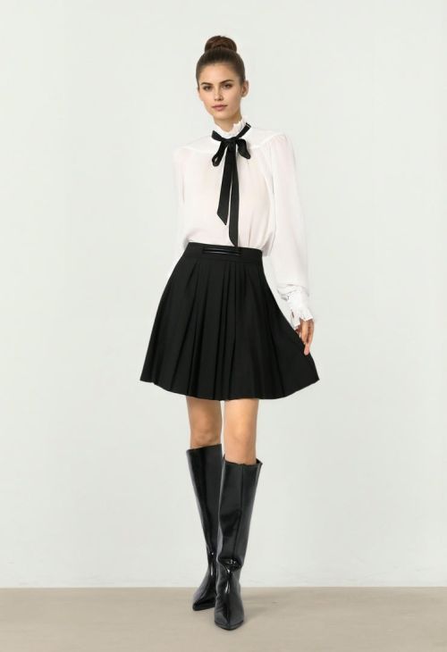Black Crepe Skirt