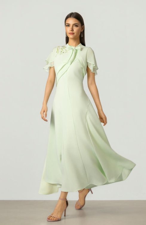 EMBELLISHED MIDI DRESS