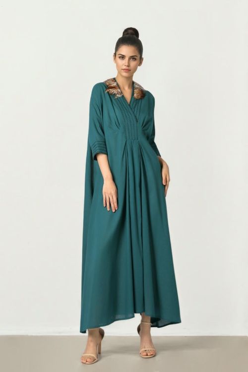 Feather Accent Kaftan