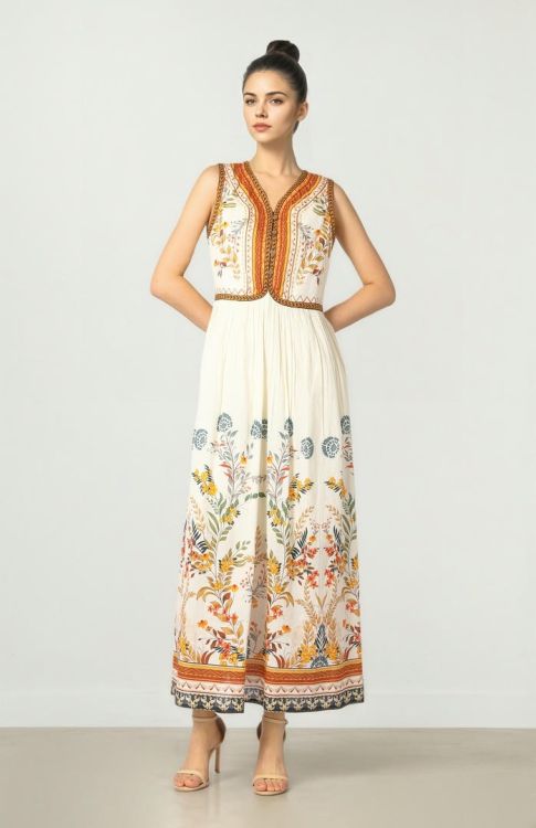 Quilted Print Dress