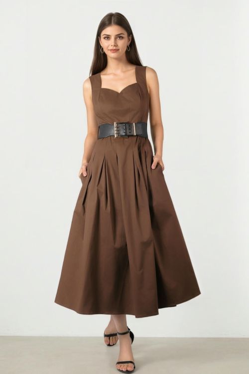 A-SHAPE MIDI DRESS