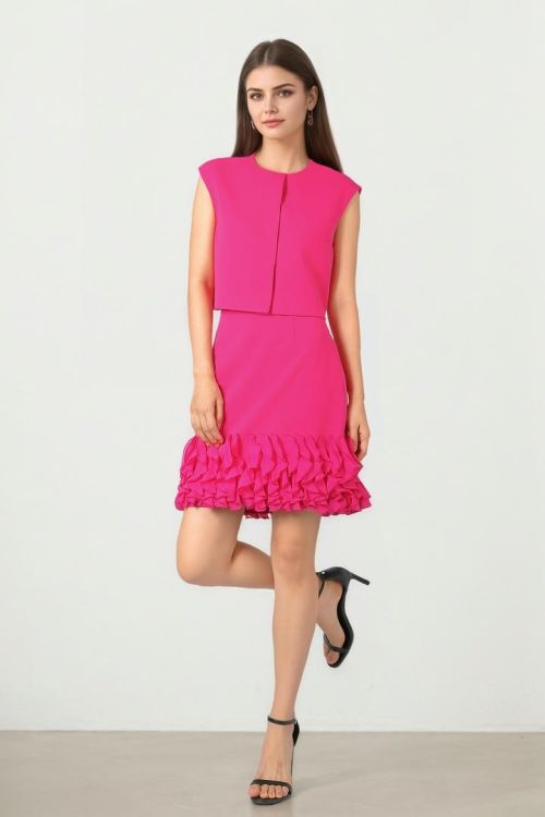 High Waist Ruffle Skirt