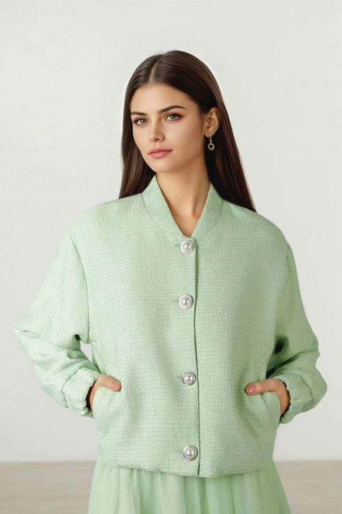 Elegant and Modern Tweed Jacket