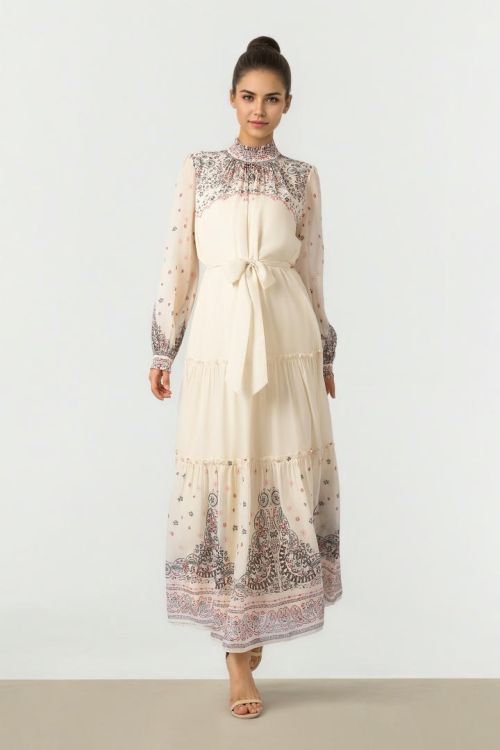 Placement Print Dress
