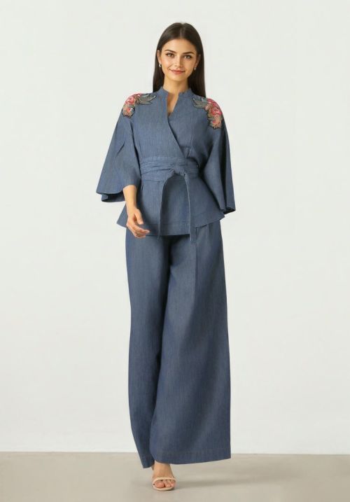 Wide Denim Pants