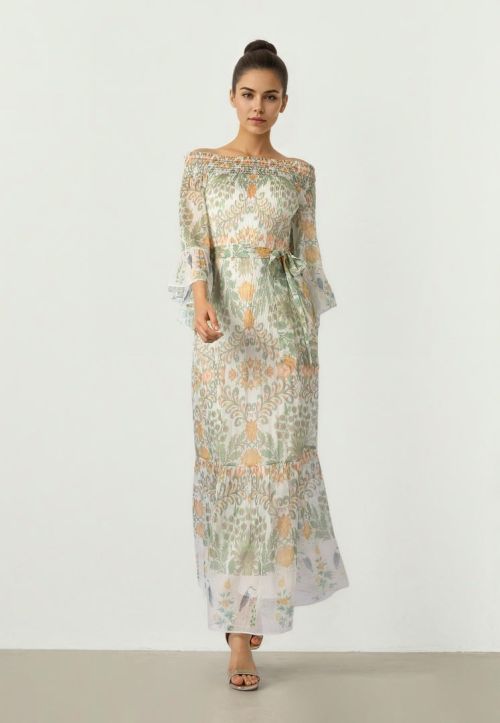 Off Shoulder Chiffon Dress