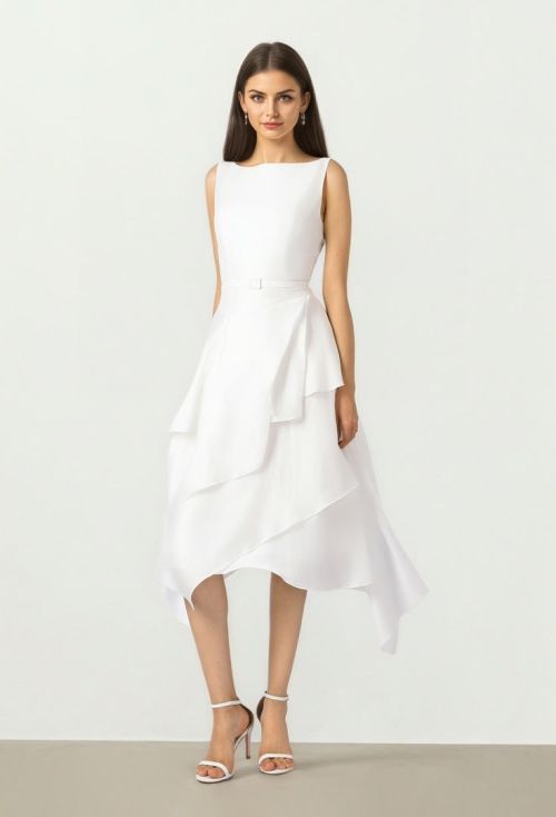 Boat Neck Organza