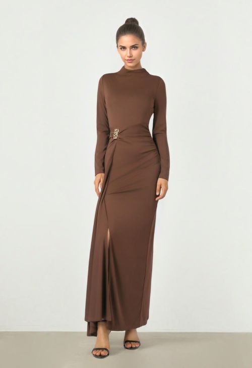 High Neck Maxi Dress