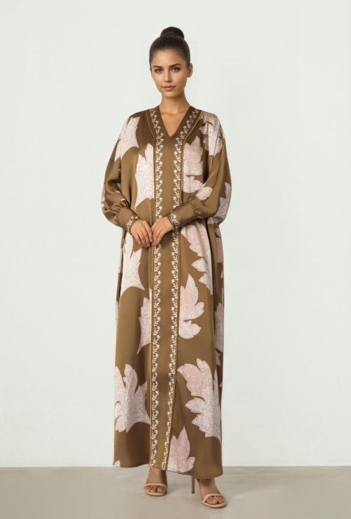 Printed Satin Dress