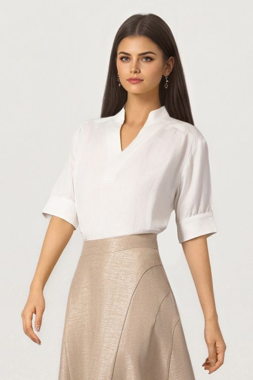 Relaxed Placket Top