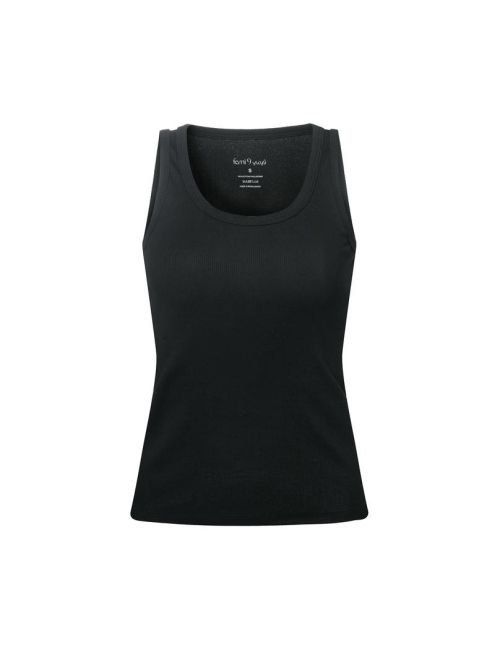 Black Solid Tank Top