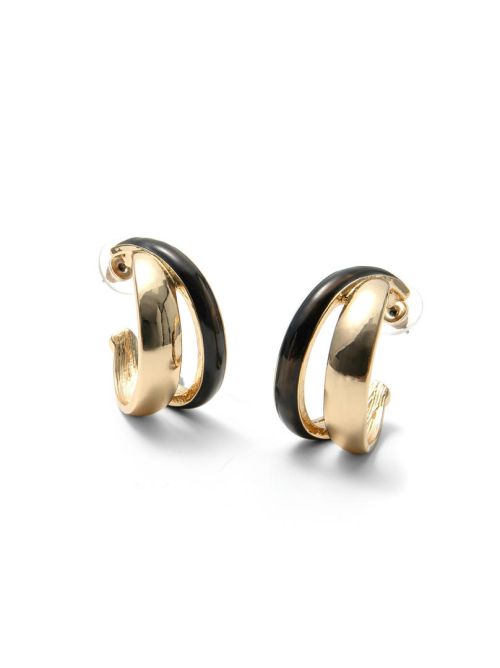 Twisted Gold Hoop Earrings