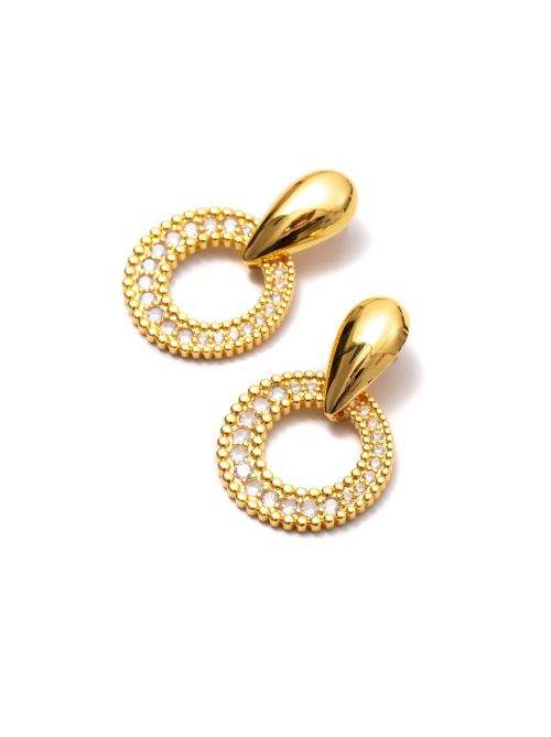 Rhinestone Circle Earring