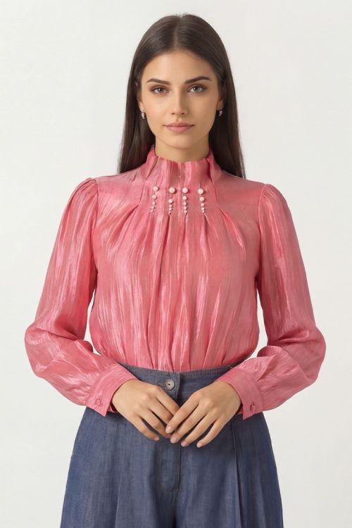 Shimmer Folded Blouse